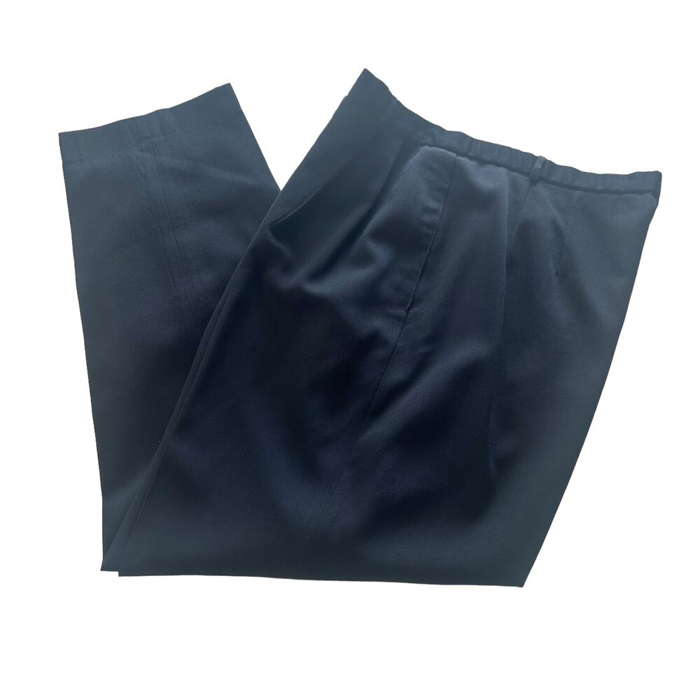 Vintage Lands' End Women's 100% Wool Straight Leg Dress Pants Black Size 14 - Picture 9 of 9